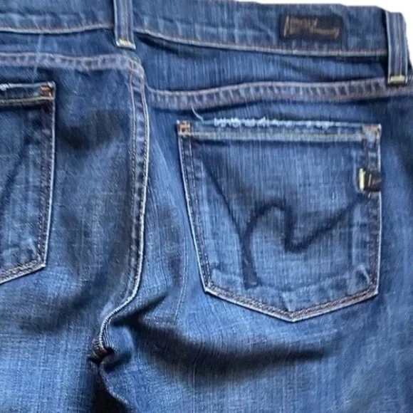 CITIZENS OF HUMANITY Kelly Boot Cut Low Rise Dark Blue Jeans Denim Y2K Womens 29 - Picture 6 of 16